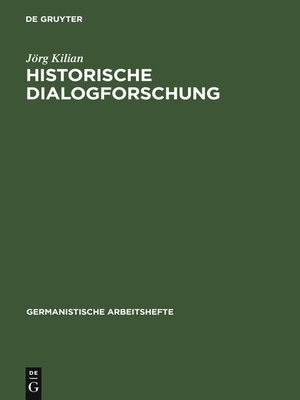 cover image of Historische Dialogforschung